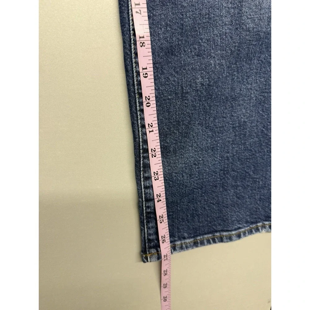 FRAME The Wide Straight Leg Jeans Blue Denim Ankle Length Sz 24 NWT $268 - Picture 7 of 16